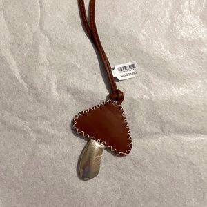 Free People Leather mushroom Bag Charm NWT